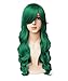 ANOTHERME Another Me Wig Women’s Long Big Wavy Hair 25 Inches Forest Green Ultra Soft Heat Resistant Fiber Party Cosplay Accessories
