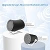 EasyAcc-Small-Personal-USB-Fan-Portable-Mini-Table-Desk-Fan-With-Double-blades-Touch-Control-Adjustable-Whisper-Cooling-Fan-Desktop-Personal-Fan-Two-Speed-for-Home-Office--Black EasyAcc [Update Touch Small Personal USB Fan - Portable Mini Table Desk Fan With Double-blades Touch Control Adjustable…