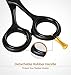 Professional Barber Hair Cutting Scissors/Shears (6.5 Inches) with Fine Adjustable Tension Screw and Detachable Finger Rest - Black