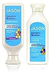 JASON All Natural Organic Biotin Shampoo and Conditioner For Hair Growth and Stopping Hair Loss With Aloe Vera, Ginseng and Chamomile, Paraben Free, Sulfate Free, Vegan, Gluten Free, 16 fl. oz. each