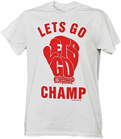 Lets Go Champ Shannon Cannon Briggs White Red Short Sleeve Mens Boxer Tshirt 2XL