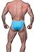 Men's Bodybuilding Contest Physique Posing Trunks Competition Suit Shorts,Blue,Large