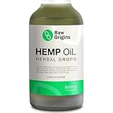Raw Origins 500 Pure Hemp Oil Extract - 500mg Perfect for Anxiety, Sleep, Mood, Chronic Pain, Skin and Hair - Stress Support - Herbal Drops - Unflavoured, 30mL (1Fl Oz.)