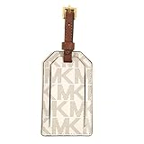 Michael Kors Jet Set Travel Luggage Tag Signature MK Vanilla