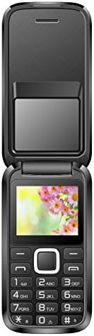 Muphone M8600 Flip Mobile Phone with Dual Sim/1.8-inch Display/800mAh Battery/Expandable Memory/Bluetooth/vibration/camera with Flash,(Black)