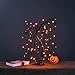 LIGHTSHARE 24-inch Halloween Willow Tree LED Spooky Bonsai Night Light,80 LED Lights, Battery Powered or DC Adapter(Included) (Orange)