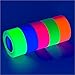 Glow King Blacklight Reactive Glow Tape | Premium UV Fluorescent Neon Party Gift for Events | Multipurpose Luminous Colored Tape for Room Decoration | Glow in The Dark Cloth Tape – 1 in x 18 ft