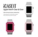 iCASEIT Apple Watch Case Screen Protector 38mm (Pack of 3) - Bumper Case with Screen Protector for Full Protection for Apple Watch 38 mm - Hot Pink Baby Pink & White