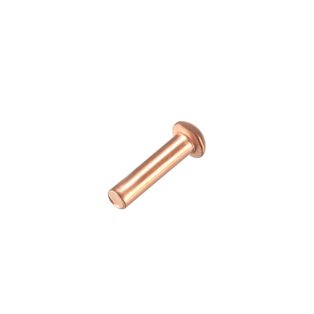 sourcing map 200 Pcs 5/64" x 5/16" Round Head Copper Solid Rivets Fasteners