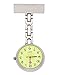 ShoppeWatch Nurse Lapel Pin Watch 24hr Military Time Analog FOB Green Dial NW-232