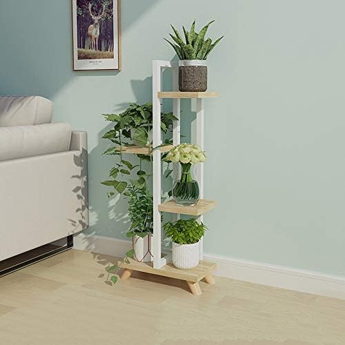 Tritow 4 Layer Flower Shelf Indoor Home Balcony Rack Wrought Iron Living Room Decoration Flower Pot Rack Floor Folwer Stand