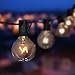 GOOTHY 50FT Outdoor Globe String Lights, G40 Patio Lights Outdoor Waterproof with 53 Clear Bulbs, Hanging Indoor Porch String Lights for Garden Bistro Party Outdoor Balcony Decorations- Black Cord