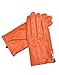 YISEVEN Women's Touchscreen Sheepskin Leather Gloves White Bow
