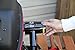 Americana Electric Cart Grill with two folding side tables, shelf and rotisserie