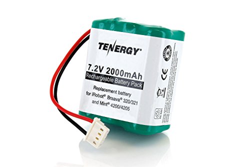 Tenergy 7.2V 2000mAh Replacement Battery for iRobot Braava 320/321 & Mint 4200/4205