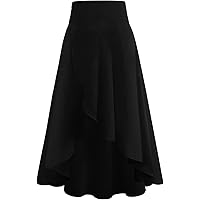 Amazon.com: Women's Linen Wrap Skirt Casual Maxi Skirt