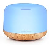 InnoGear 500ml Aromatherapy Essential Oil Diffuser Cool Mist Humidifier Waterless Auto Shut-off with 4 Timers and 7 LED Color Changing Lights (Yellow)
