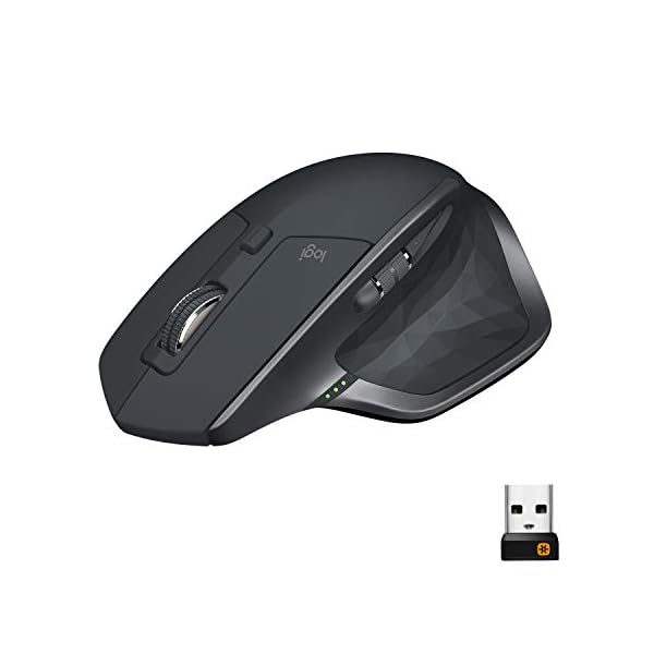 Logitech MX Master 2S Wireless Mouse – Use on Any Surface, Hyper-Fast Scrolling, Ergonomic Shape, Rechargeable, Control…