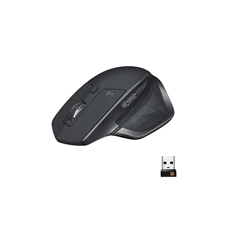 Logitech MX Master 2S Wireless Mouse – Use on Any Surface, Hyper-Fast Scrolling, Ergonomic Shape, Rechargeable, Control…