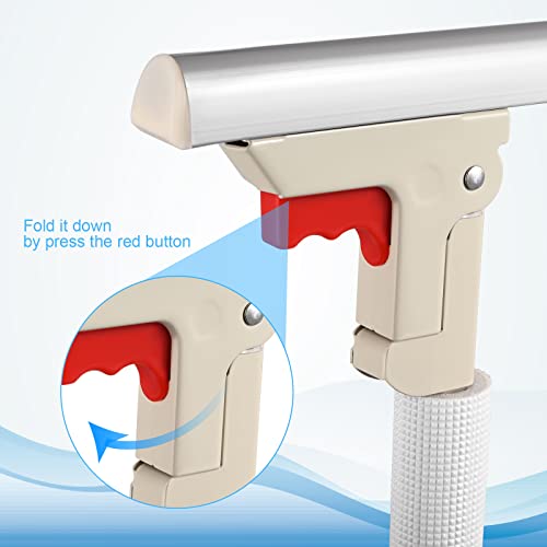 Helangel Elderly Folding Bed Rail Elderly Bed Rail for Elderly Bed Protection Barrier for Hospital Disabled 97 x 40 cm