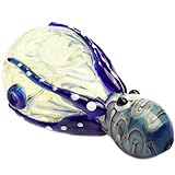 Newest Glass5.5 Inch Tall Hand-Made Art Collection Bub Blue Big Octopus-Pipe
