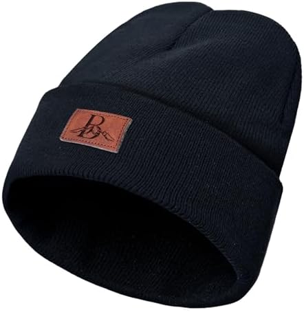 Acrylic Embroidered Couple Beanies, Knit Cuff Hats for Men Women Amazon.com: Custom Embroidered Matching Couple Beanies  main image 2