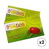 Miracle Frooties - Miracle Fruit Tablets, 10 Count, 100% Natural Organic Miracle Fruit. Miracle Berry Tablets Turn Sour into Sweet/Taste Tripping/Change Taste Buds. 350mg/count. (2 Pack)