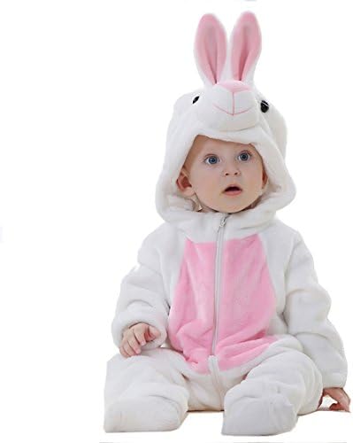 OSEPE Unisex-baby Flannel Romper Animal Onesie Pajamas Outfits Suit