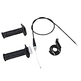 Poweka 7/8" Throttle Handle and Grip Cable Kit Assembly for Mini Baja Mb165 Mb200 5.5/6.5hp 196cc 200cc Doodlebug Bike 50"