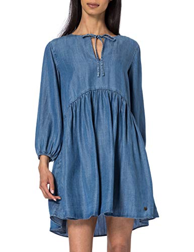Superdry Abito da Donna in Tencel, Mid Wash., M