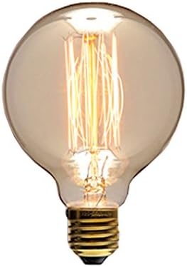 Vintage Edison Light Bulb Tungsten Filament Bulb Screw E27 G80-1 220V 40W [Energy Class A]