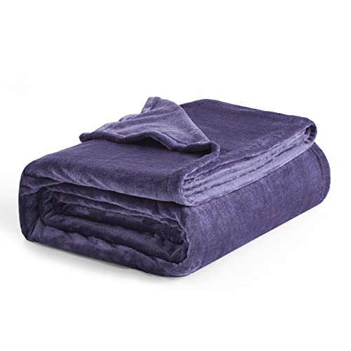 Bedsure Purple Fleece Blankets King Size Bed Blanket Soft Lightweight