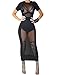 Sedrinuo Women's Sexy Bodycon Party Club Dress, Black, Small
