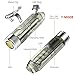 Led Flashlight Rechargeable 550 Lumens Luminous Mini Flashlight Led Waterproof Small Flashlight for Camping 4 Modes (White)