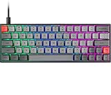 SK64 60% Mechanical Gaming Keyboard, 61 Keys Multi