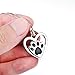 S925 Sterling Silver Puppy Dog Cat Pet Paw Print Love Heart Pendant Necklace 18 inches