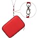 BOVKE 2-in-1 Carrying Case Compatible with Samsung T5 T3 T1 Portable 250GB 500GB 1TB 2TB SSD USB 3.1 Type C Hard Drive External Solid State Drives, Red