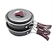SHS 9 Pieces Camping Cookware Mess Kit Outdoor Camp Cook Set Picnic includes Pot,Pan,Utensils,Bowls and Cleaning Loofah.Nonstick for Hiking,Backpacking
