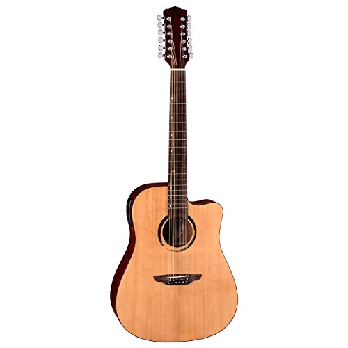 Luna wabi dc 12 12-string acoustic-electric guitar, nat…