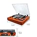 Turntable for Vinyl Records 3 Speed Portable Phonograph Record Player with Wireless Speakers, Bluetooth, Aux-in, USB Port for Flash Drivethumb 1