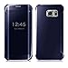 Hovisi Luxurious Shiny Flip Case Cover Samsung Galaxy S6 Edge Plus (Darkblue)