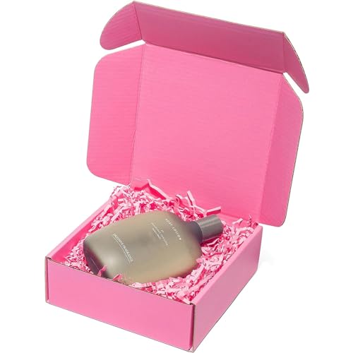 Small Shipping Boxes, 6x6x2 Inches 25 Pack Pink Corrugated Cardboard Mailing Box for Small Business, Cute Tab Locking Literature Mailer for Packing Jewelry Ornament Gift Craft Packaging Supplier