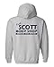 Keith Scott Body Shop Carolina TV Back Print DT Sweatshirt Hoodie (Medium, Sports Gray)