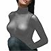 Lupo Women's Second Skin Long Sleeve Turtle Neck Sheer Top