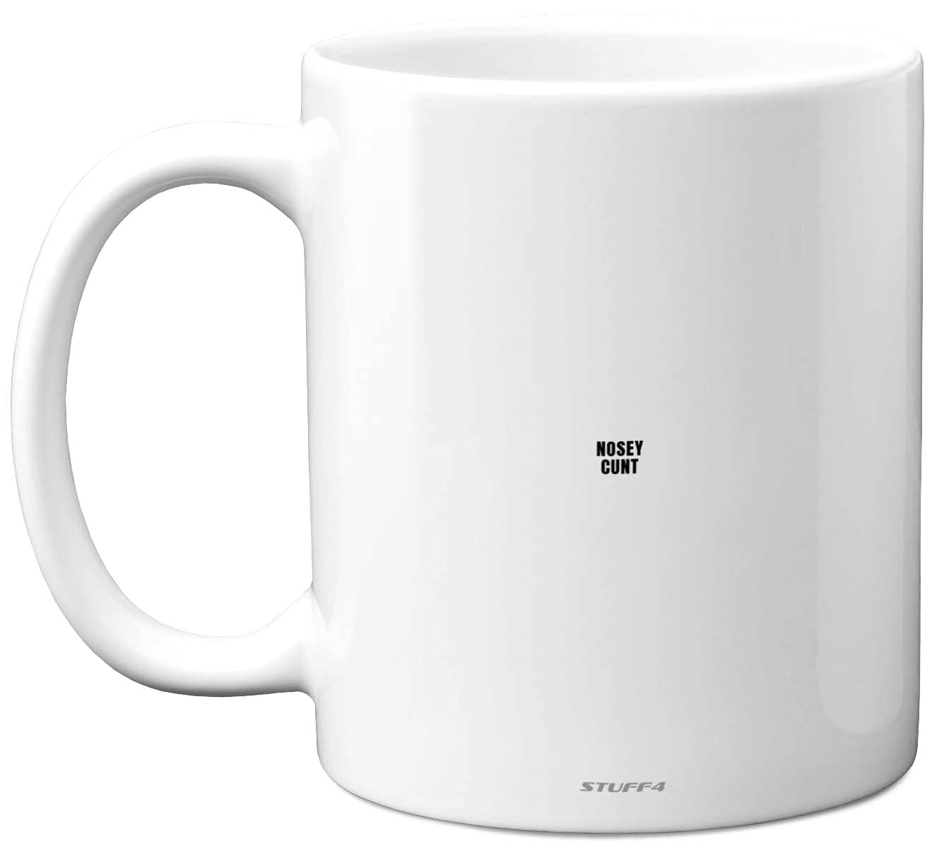 Stuff4 Nosey C**t Mug - Fun Sarcastic Gifts for Work Colleagues, Crude Rude Xmas Gift, Novelty Christmas Mug for Friends, Funny Secret Santa Gifts, 11oz Ceramic Dishwasher Microwave Safe Coffee Cup