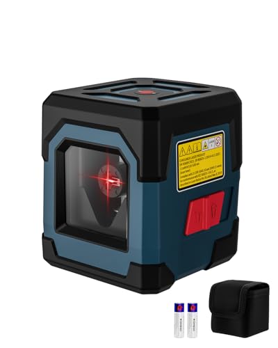 Cross Line Laser, RockSeed Cross Line Laser with Measuring Range 15 m, Switchable Self Levelling Vertical and Horizontal Line, 360 Degree Rotation with Flexible Magnetic Base, Battery Included, IP 54.