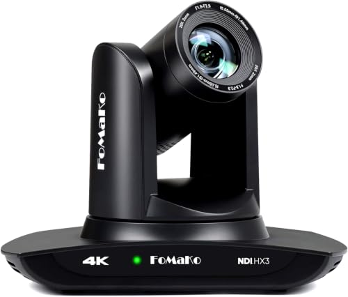 FoMaKo 4K PTZ NDI HX3 Kamera 20x Optischer Zoom, KI Auto-Tracking, 3G-SDI HDMI LAN PoE USB3.0 Live Steaming Kamera 【4K 20x NDI HX3 SDI KI-Tracking, K2