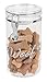 IRIS Acrylic Woof Pet Treat Jar, Silver