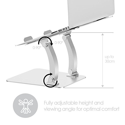 Desire2 Laptop Stand, View Laptop Computer Holder, Multi-Angle Stand to Elevate Laptop, Adjustable Notebook Stand for Laptop (4-17 inch) Compatible with MacBook Pro/Air, Surface Laptop