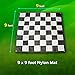 Get Out! | Giant Checkers Board Outdoor Games for Family – 9x9’ Ft Plastic Checkers Rug, Big Checker Board Checkers Mat